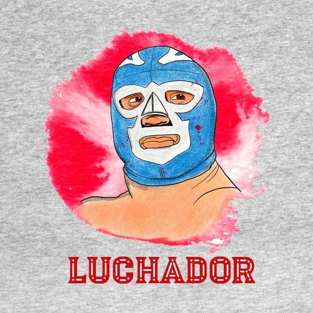 Luchador Cool Mexican Wrestling Design by loumed